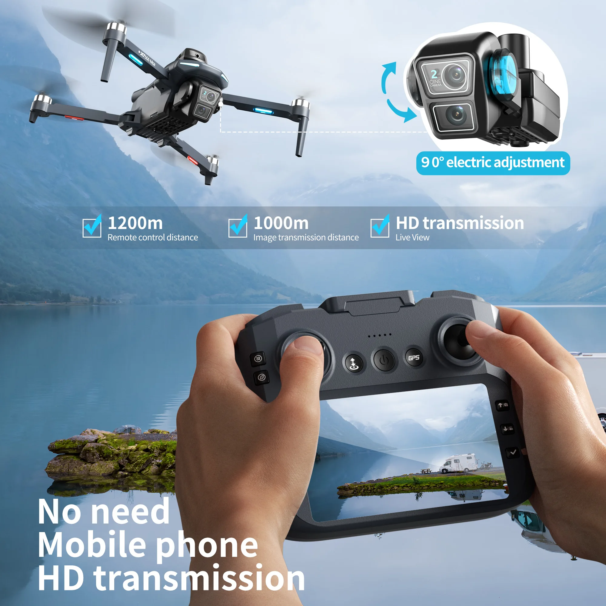 Drone GPS Original XT606 MAX 4 - Drone Photogrammetry avis et prix